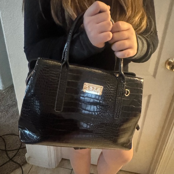 Bebe Croc Embossed Handbag - Picture 7 of 11